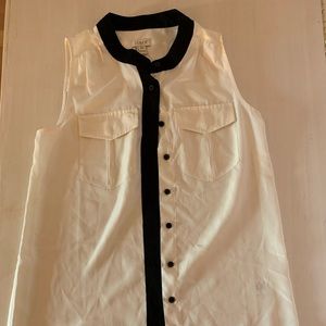 J. Crew white and black tank top size 00